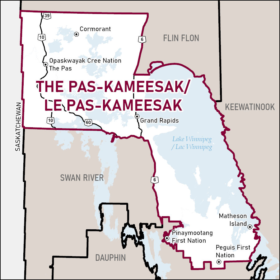 Map of The Pas-Kameesak